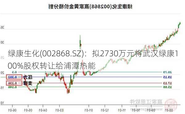 绿康生化(002868.SZ)：拟2730万元将武汉绿康100%股权转让给浦潭热能