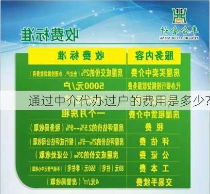 通过中介代办过户的费用是多少?