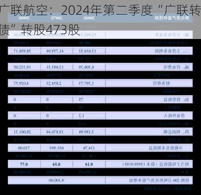 广联航空：2024年第二季度“广联转债”转股473股