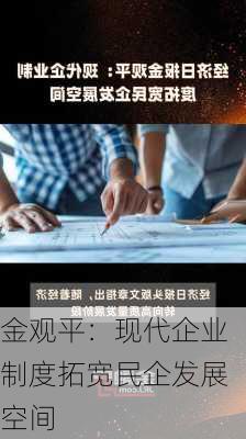 金观平：现代企业制度拓宽民企发展空间