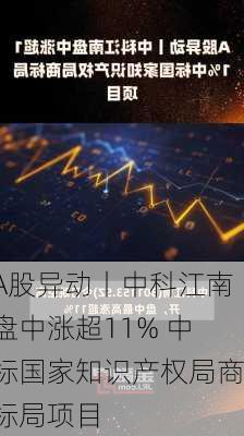 A股异动丨中科江南盘中涨超11% 中标国家知识产权局商标局项目