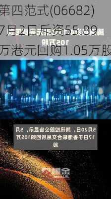 第四范式(06682)7月2日斥资55.89万港元回购1.05万股