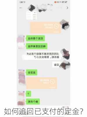 如何追回已支付的定金？