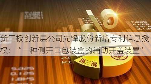 新三板创新层公司先锋股份新增专利信息授权：“一种侧开口包装盒的辅助开盖装置”