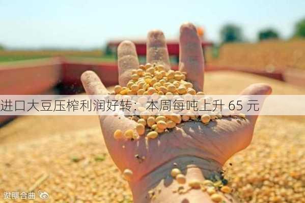 进口大豆压榨利润好转：本周每吨上升 65 元