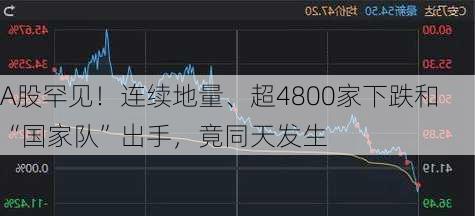 A股罕见！连续地量、超4800家下跌和“国家队”出手，竟同天发生