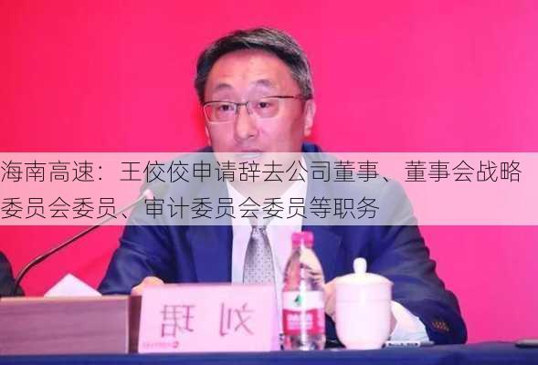 海南高速：王佼佼申请辞去公司董事、董事会战略委员会委员、审计委员会委员等职务