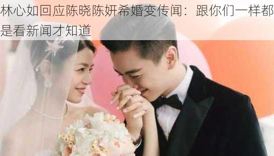 林心如回应陈晓陈妍希婚变传闻：跟你们一样都是看新闻才知道