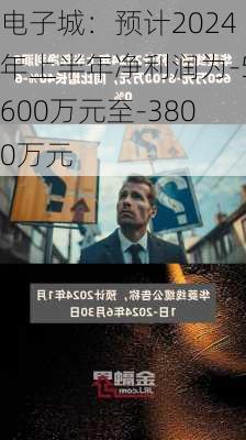 电子城：预计2024年上半年净利润为-5600万元至-3800万元