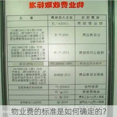 物业费的标准是如何确定的？