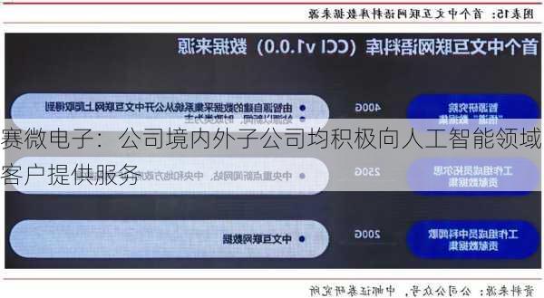 赛微电子：公司境内外子公司均积极向人工智能领域客户提供服务