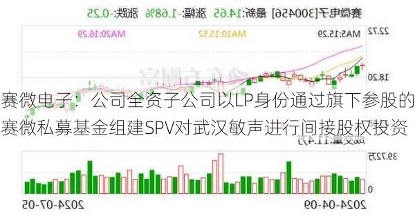 赛微电子：公司全资子公司以LP身份通过旗下参股的赛微私募基金组建SPV对武汉敏声进行间接股权投资