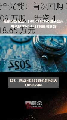 天合光能：首次回购 280.09 万股，涉资 4618.65 万元