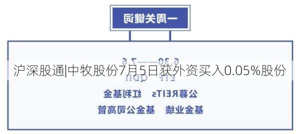 沪深股通|中牧股份7月5日获外资买入0.05%股份