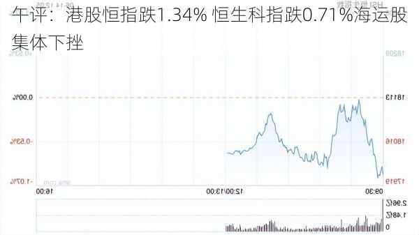 午评：港股恒指跌1.34% 恒生科指跌0.71%海运股集体下挫