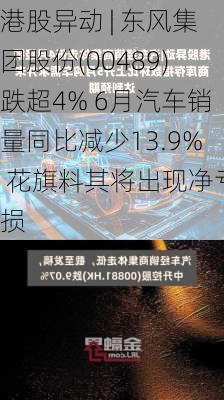 港股异动 | 东风集团股份(00489)跌超4% 6月汽车销量同比减少13.9% 花旗料其将出现净亏损