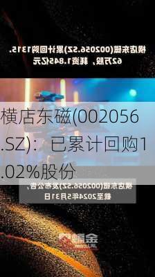 横店东磁(002056.SZ)：已累计回购1.02%股份