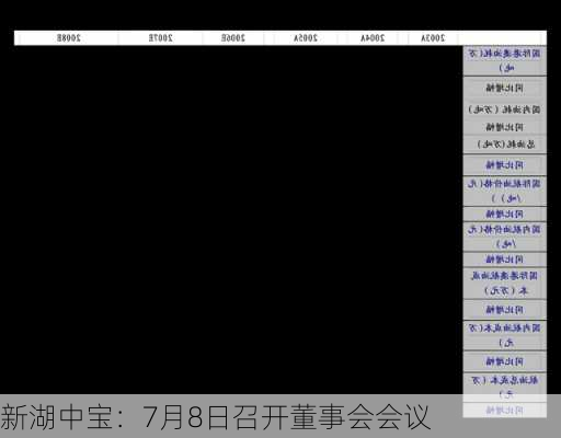新湖中宝：7月8日召开董事会会议