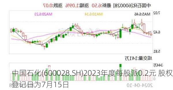 中国石化(600028.SH)2023年度每股派0.2元 股权登记日为7月15日