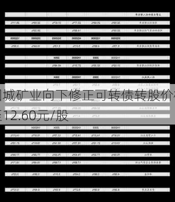 国城矿业向下修正可转债转股价格至12.60元/股