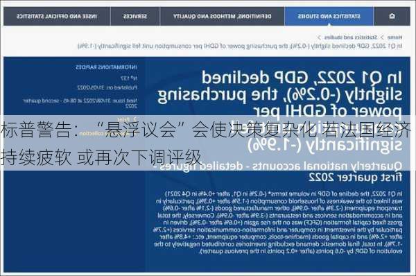标普警告：“悬浮议会”会使决策复杂化 若法国经济持续疲软 或再次下调评级