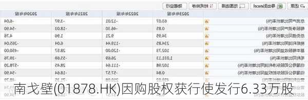 南戈壁(01878.HK)因购股权获行使发行6.33万股