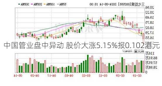 中国管业盘中异动 股价大涨5.15%报0.102港元