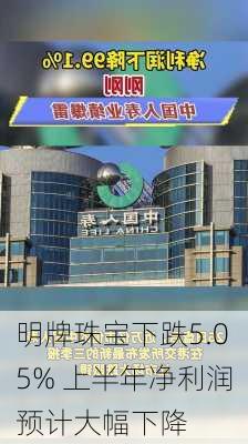 明牌珠宝下跌5.05% 上半年净利润预计大幅下降