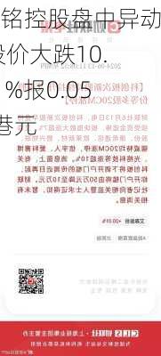 兴铭控股盘中异动 股价大跌10.71%报0.050港元