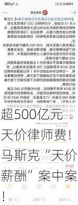 超500亿元天价律师费！马斯克“天价薪酬”案中案！