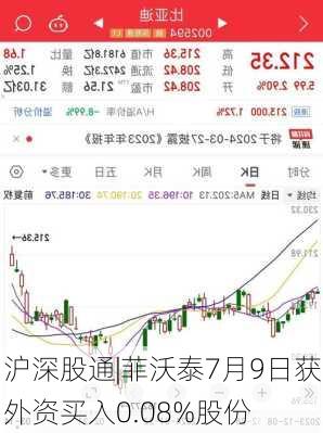 沪深股通|菲沃泰7月9日获外资买入0.08%股份