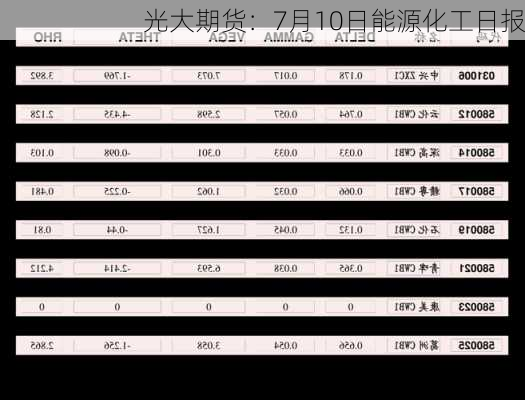 光大期货：7月10日能源化工日报