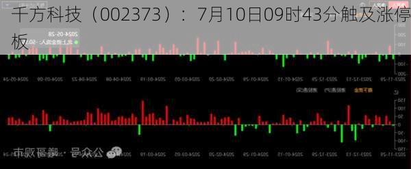 千方科技（002373）：7月10日09时43分触及涨停板