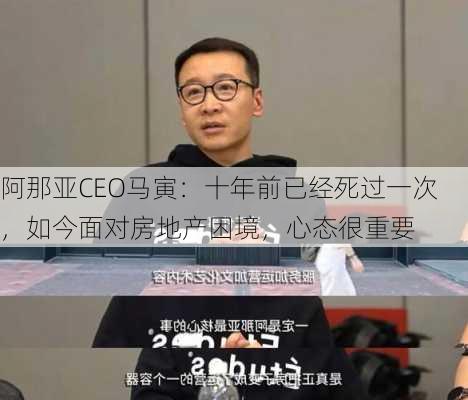 阿那亚CEO马寅：十年前已经死过一次，如今面对房地产困境，心态很重要