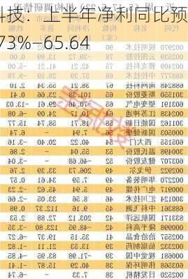 模塑科技：上半年净利同比预增47.73%―65.64%