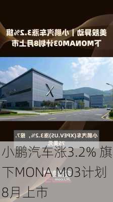 小鹏汽车涨3.2% 旗下MONA M03计划8月上市