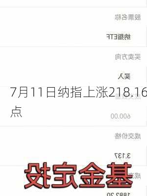 7月11日纳指上涨218.16点