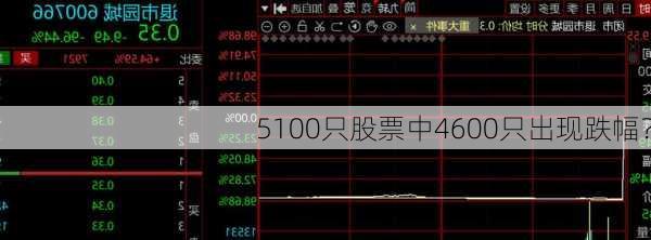 5100只股票中4600只出现跌幅？