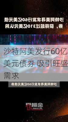 沙特阿美发行60亿美元债券 吸引旺盛需求