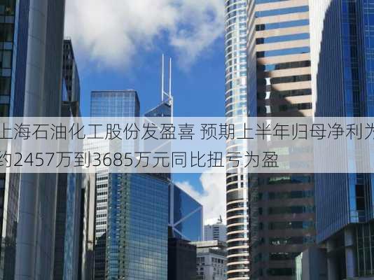 上海石油化工股份发盈喜 预期上半年归母净利为约2457万到3685万元同比扭亏为盈