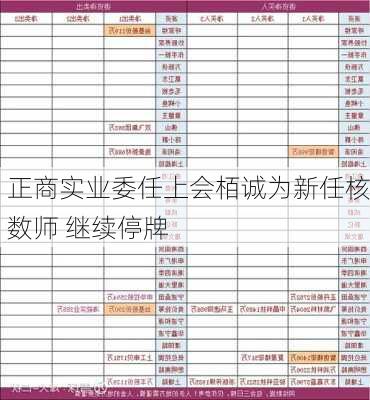 正商实业委任上会栢诚为新任核数师 继续停牌