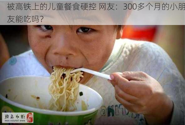 被高铁上的儿童餐食硬控 网友：300多个月的小朋友能吃吗？