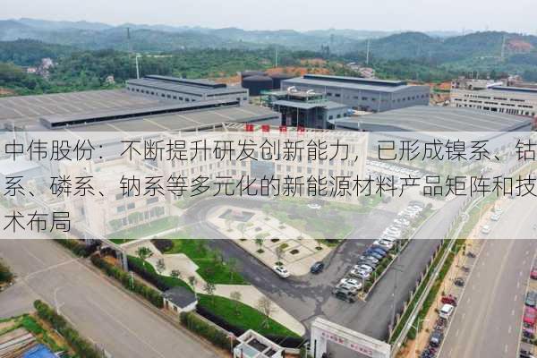 中伟股份：不断提升研发创新能力，已形成镍系、钴系、磷系、钠系等多元化的新能源材料产品矩阵和技术布局