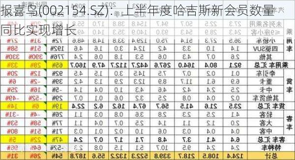 报喜鸟(002154.SZ)：上半年度哈吉斯新会员数量同比实现增长