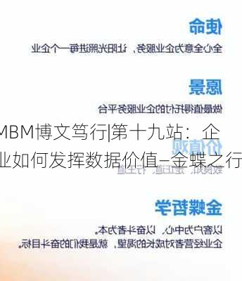 MBM博文笃行|第十九站：企业如何发挥数据价值—金蝶之行