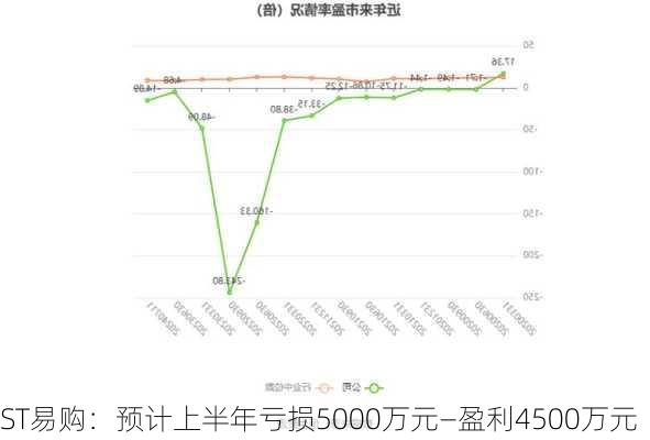 ST易购：预计上半年亏损5000万元―盈利4500万元