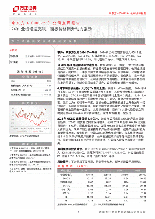 京东方A上半年预赚最高23亿元，其它面板厂商业绩如何？