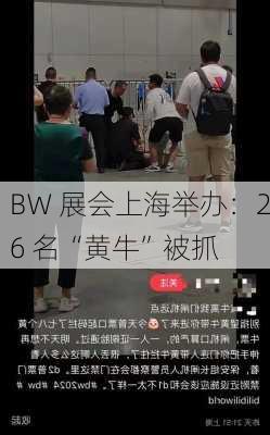 BW 展会上海举办：26 名“黄牛”被抓