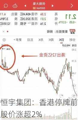 恒宇集团：香港停牌前股价涨超2%