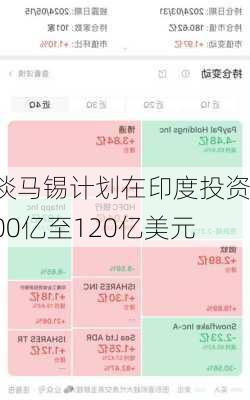 淡马锡计划在印度投资100亿至120亿美元